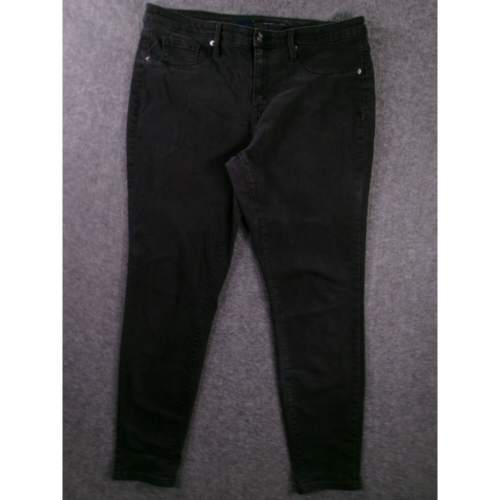 Mossimo Jeans Womens 16 Black High Rise Jegging Leg Dark Wash Classic Casual